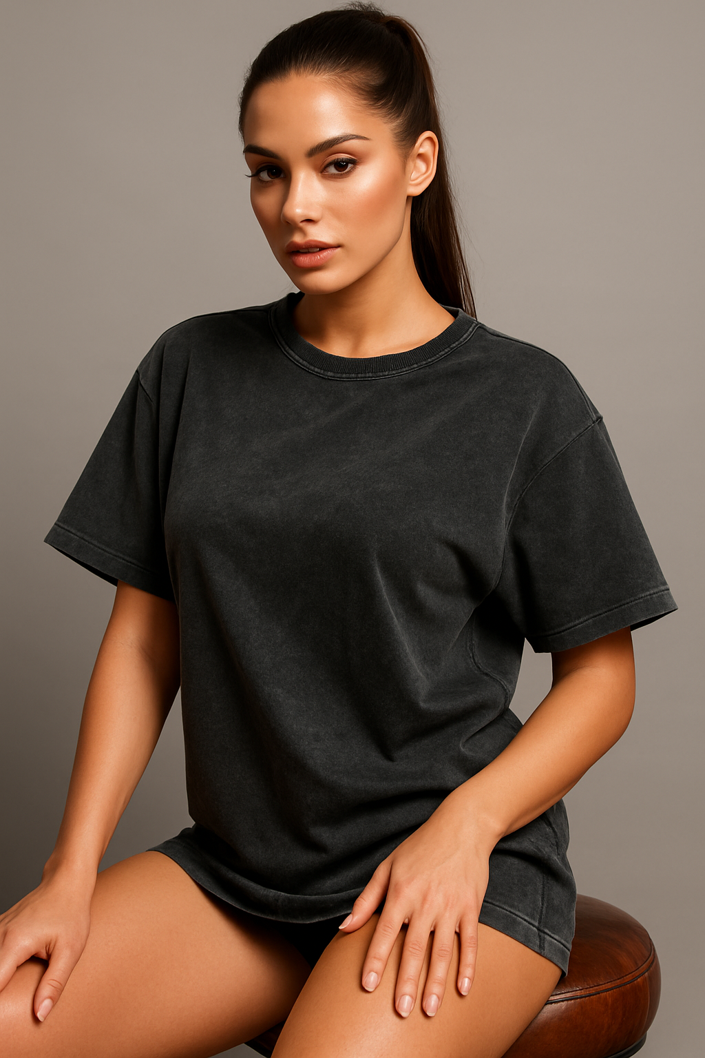 Women's Acid Wash Boyfriend Tee | Klynch Wear Pakistan