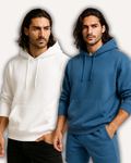 Pack of 2 Men’s Basic Hoodies - White & Blue