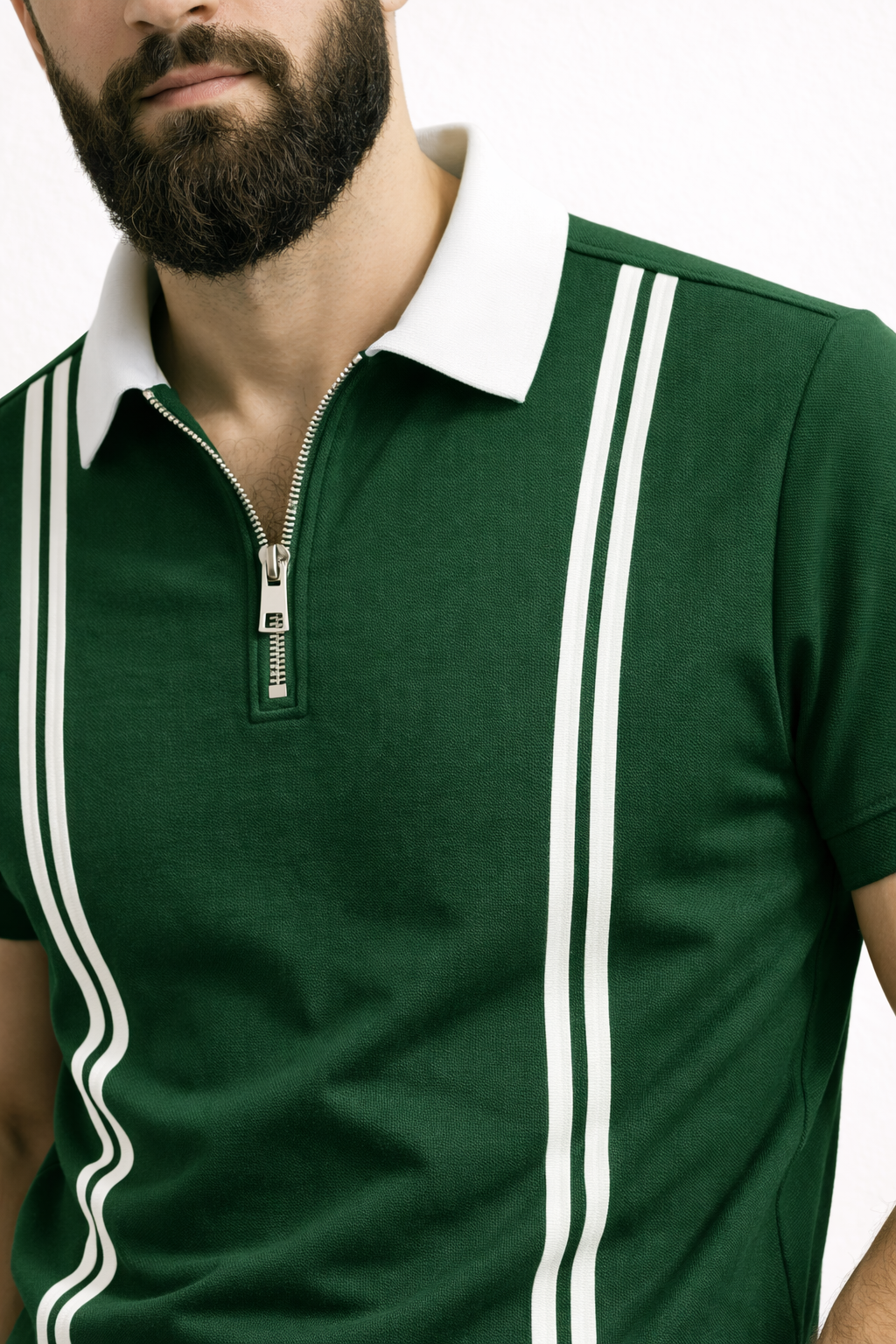 Pack of 2 Zipper Stripe Polo's