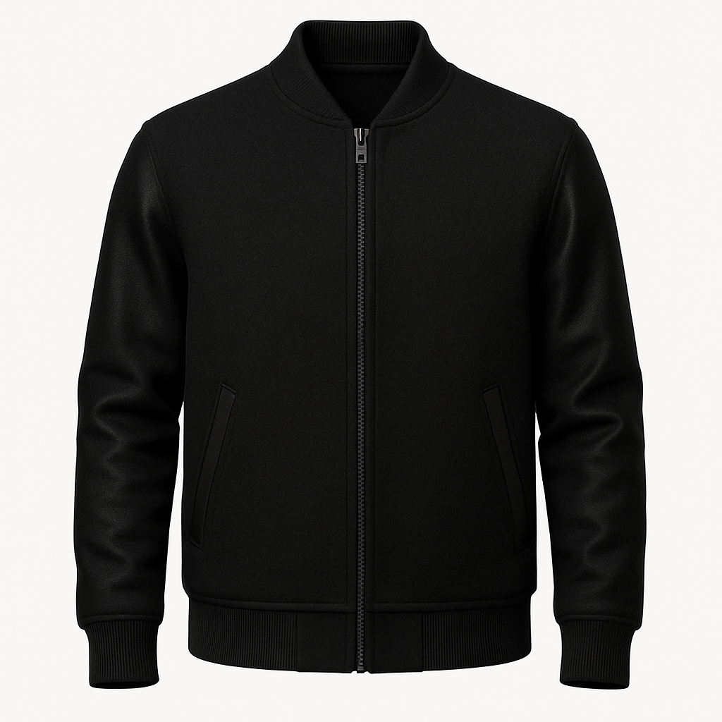 Men’s Black Fleece Bomber Jacket