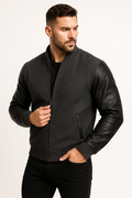 Men’s Black Fleece Bomber Jacket