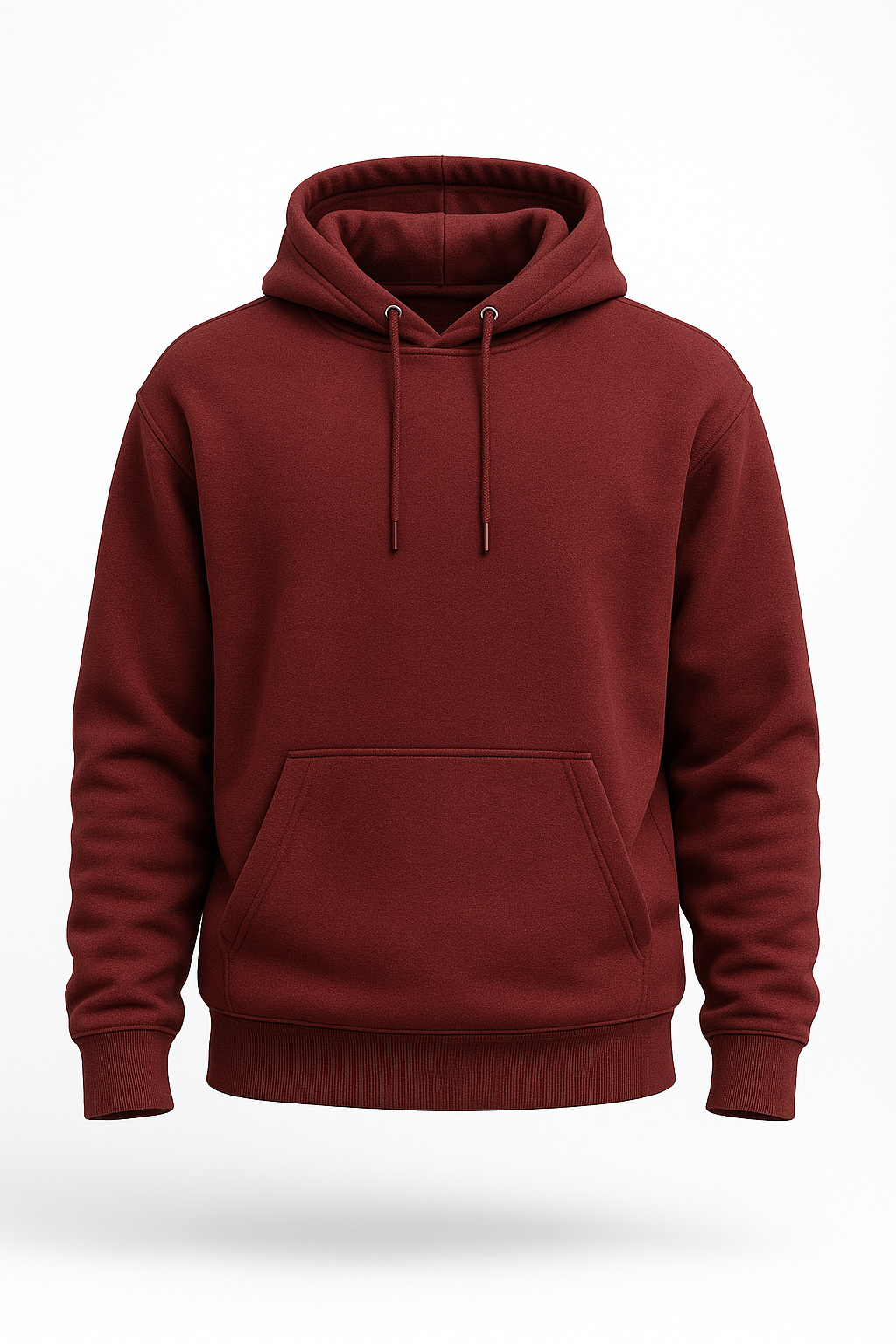 Maroon Basic Hoodie for Men – Drop Shoulder