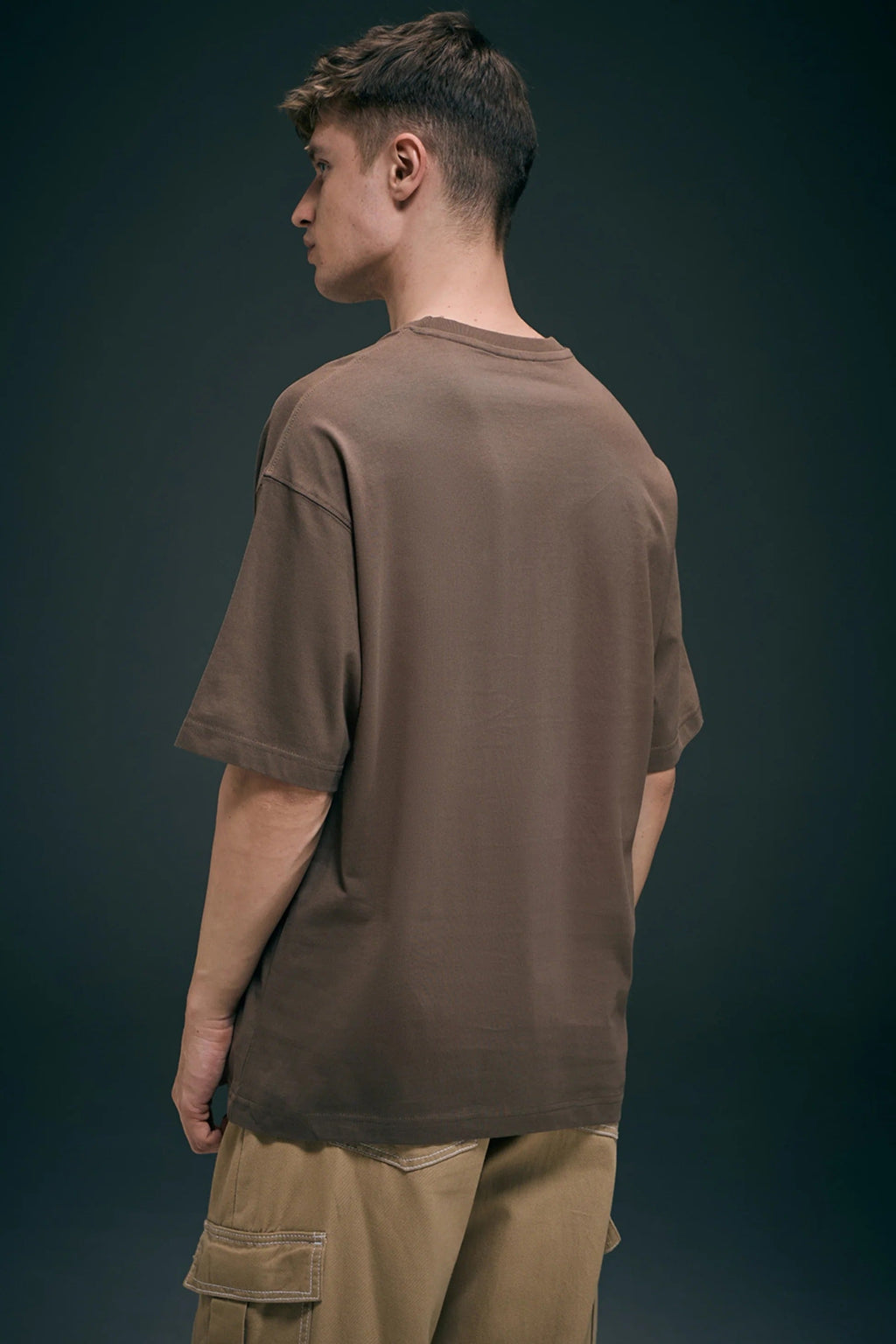 Dark Tan Oversized Drop Shoulder