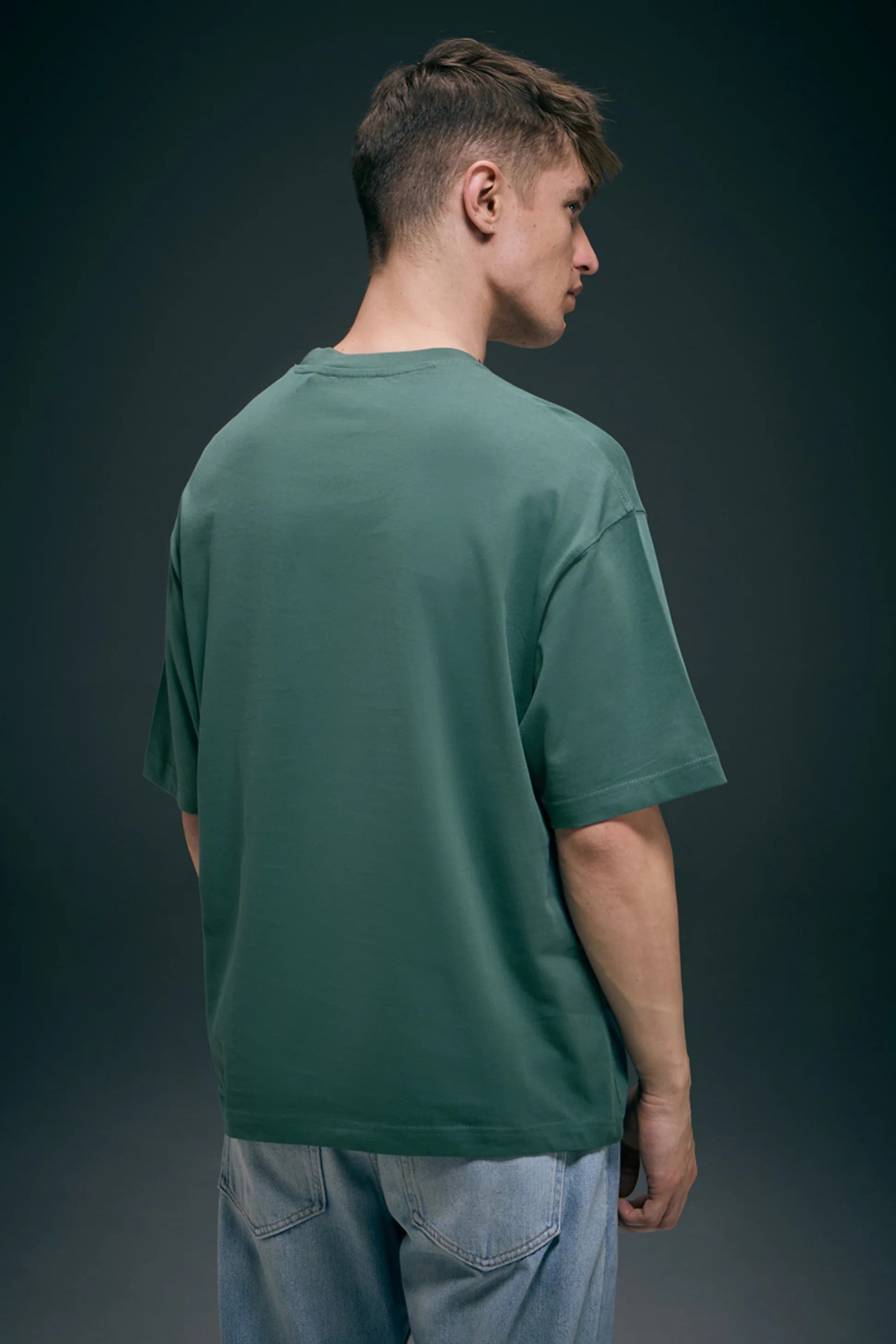 Berry Green Oversized Drop Shoulder