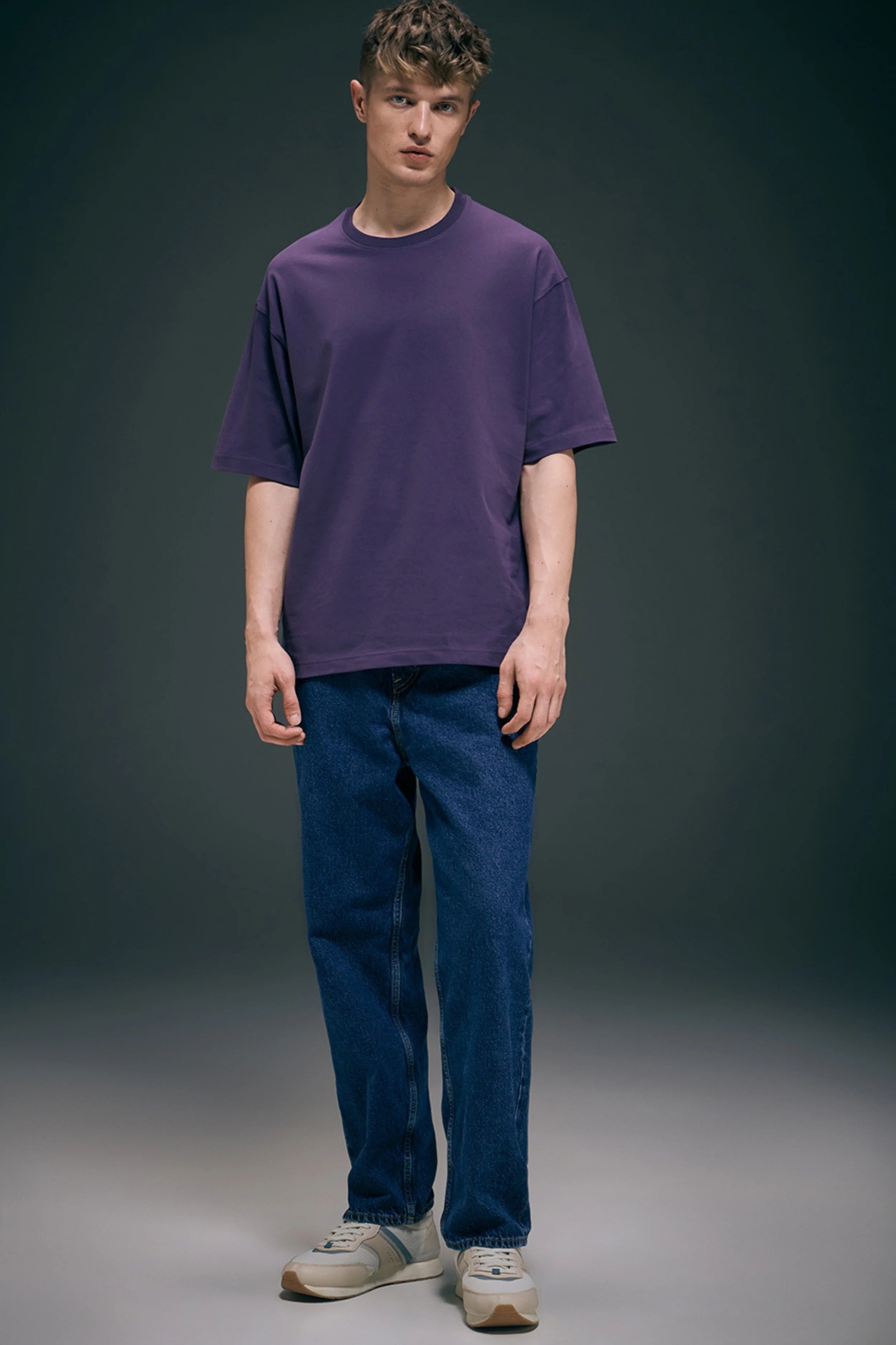 Rich Voilet Oversized Drop Shoulder