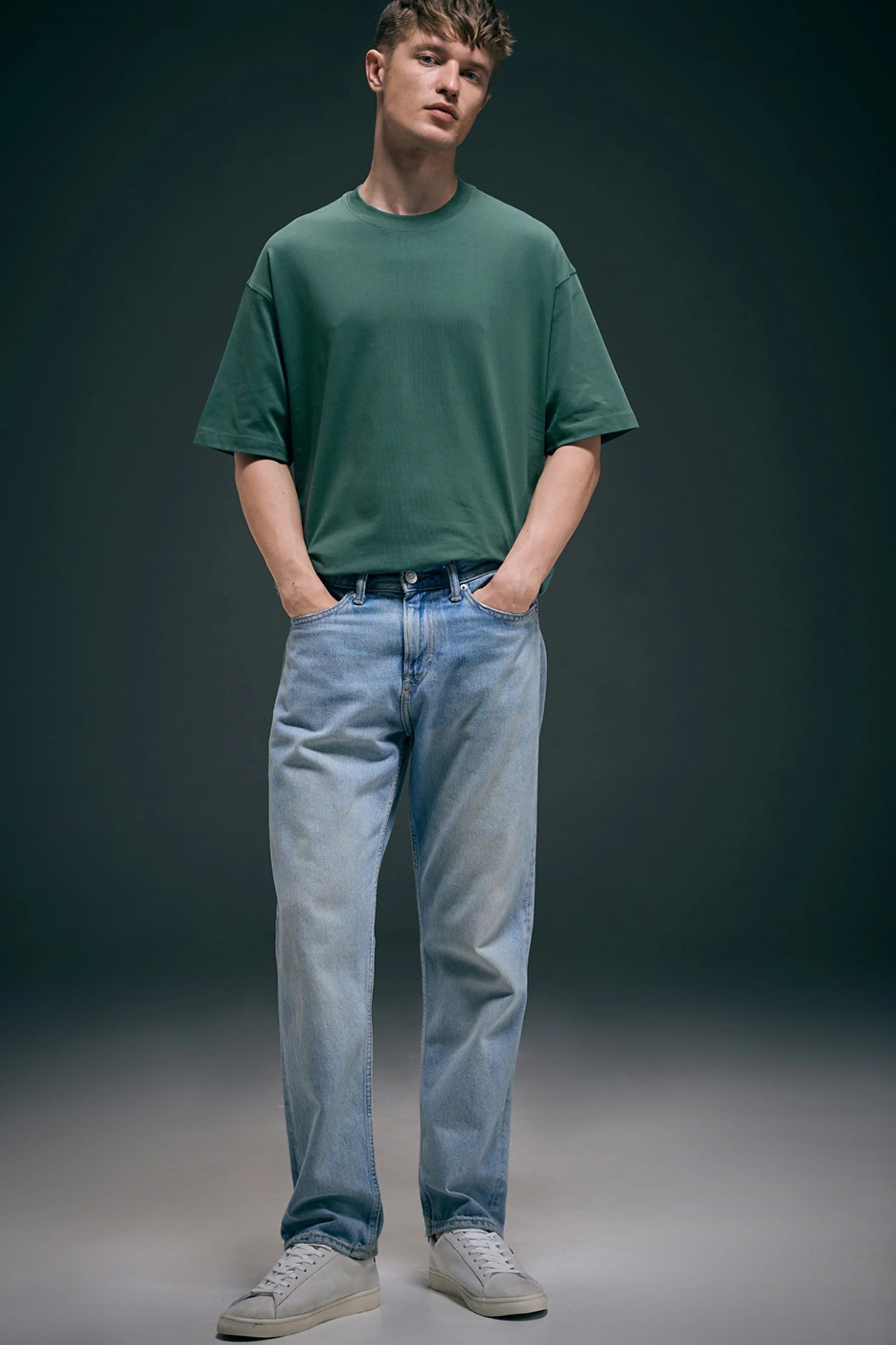 Berry Green Oversized Drop Shoulder