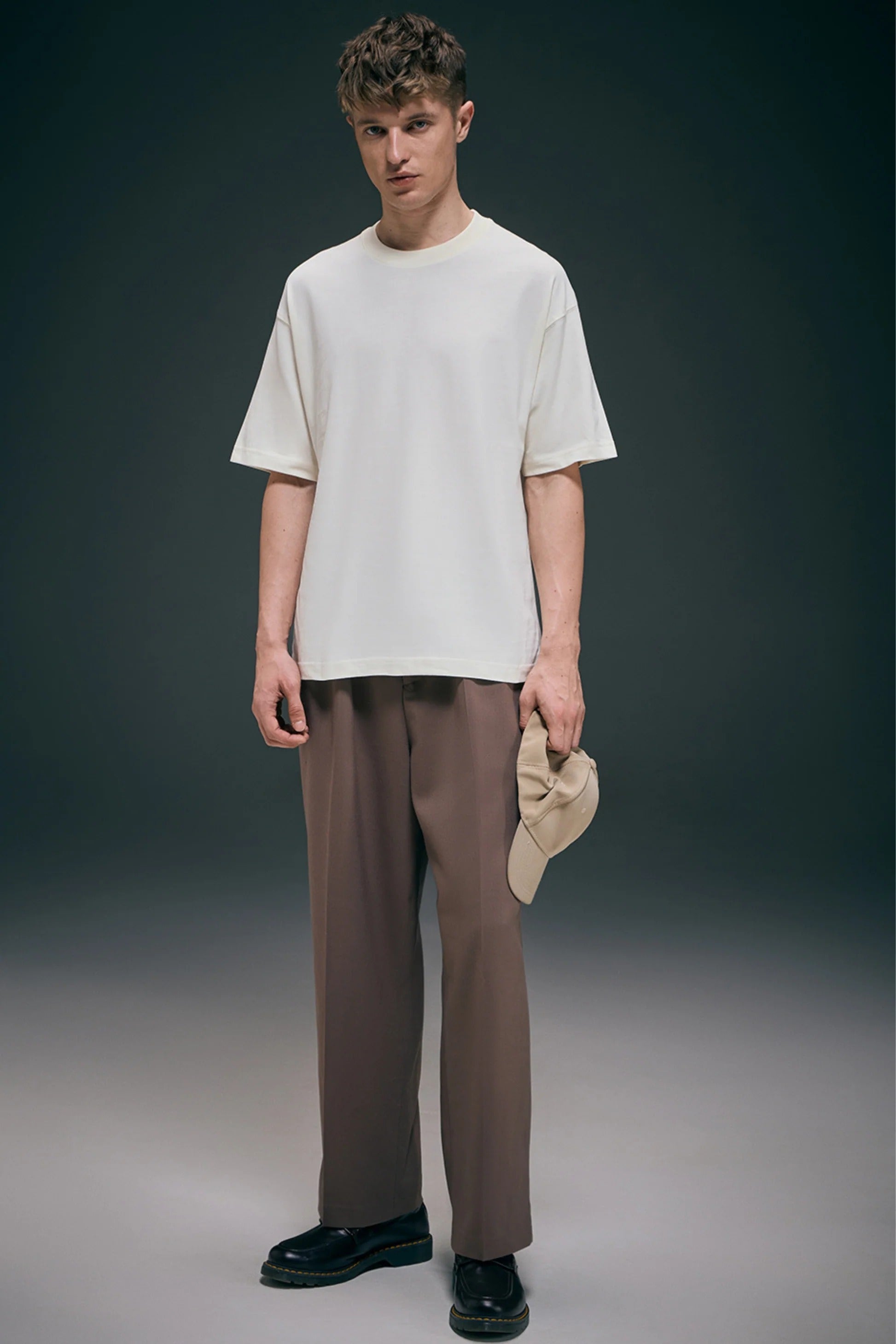 White Oversized Drop Shoulder