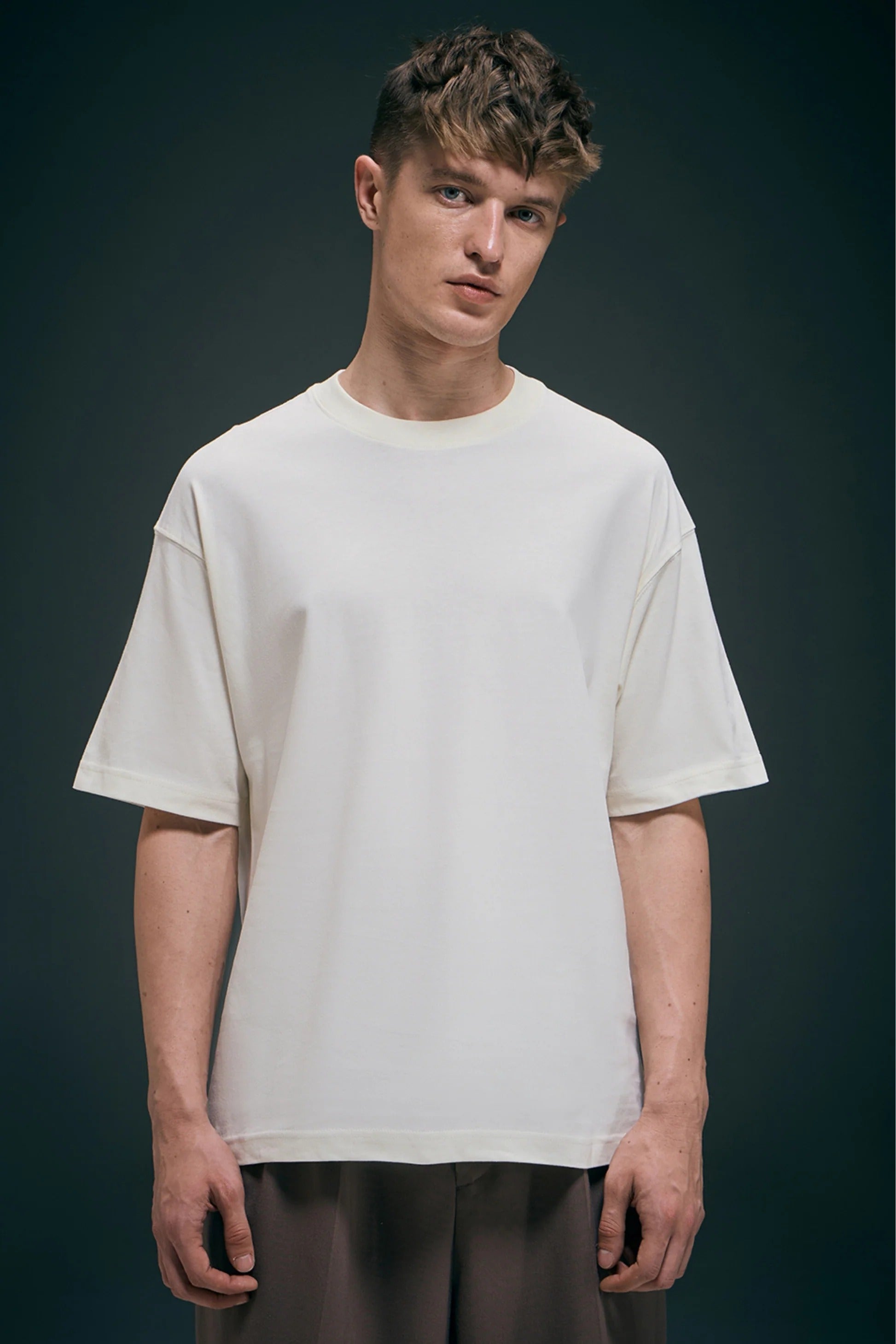 White Oversized Drop Shoulder