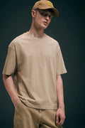 Beige Oversized Drop Shoulder